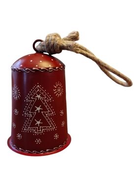 Bell Red Metal Single Bell Hanging Decor World Market